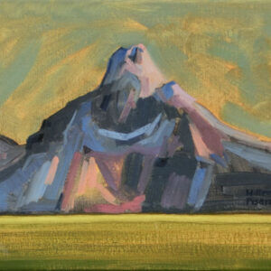 Berg im warmen Licht, 24 x 30 cm, Öl mit Wachs, 2016