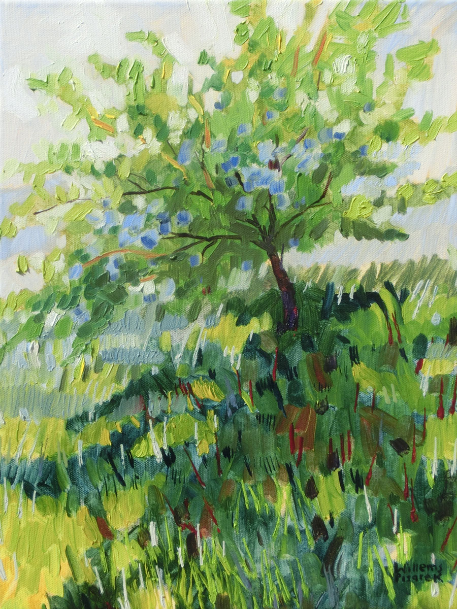 Grün, 40 x 30 cm, Öl mit Wachs, 2026