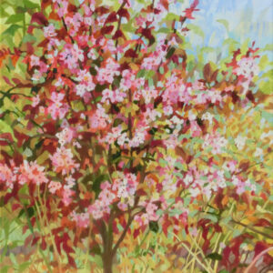 Rot ist der Frühling, 80 x 60 cm, Öl mit Wachs, 2026