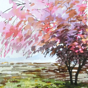 Frühling, 30 x 30 cm, Aquarell, 2025