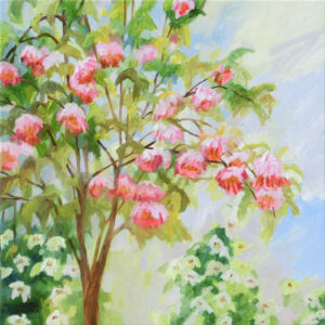 Frühlingsanfang, 50 x 50 cm, Öl mit Wachs, 2026